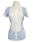 Equiline 'Opaline' Short Sleeve Show Shirt in Lt Blue