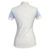 BACK OF Equiline 'Opaline' Short Sleeve Show Shirt in Lt Blue