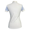 Back of Equiline 'Opaline' Short Sleeve Show Shirt in Lt Blue