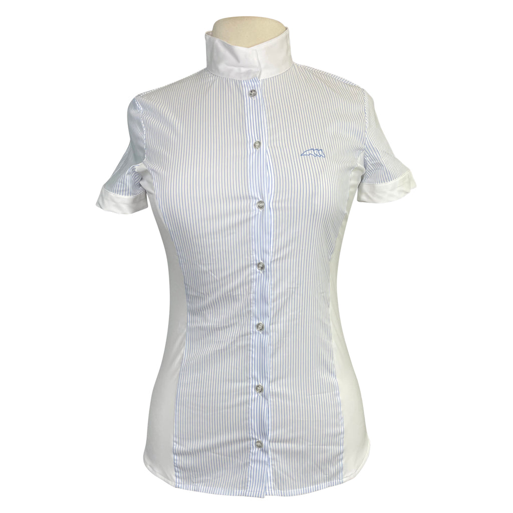 Equiline 'Charlotte' Short Sleeve Show Shirt in Lt Blue
