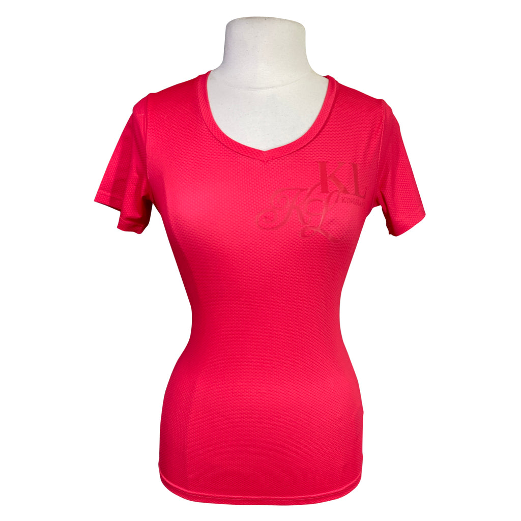 Kingsland 'Janisi' V-Neck Top in Red Geranium