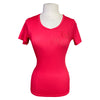 Kingsland 'Janisi' V-Neck Top in Red Geranium