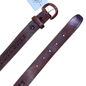 Handmade Braided Leather Belt in Brown