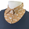 Collar of CALLIDAE The Practice Shirt in Black + Cognac Dobby