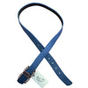 Style Stock Reversible Belt in Black/Blue Woven - Women's Small