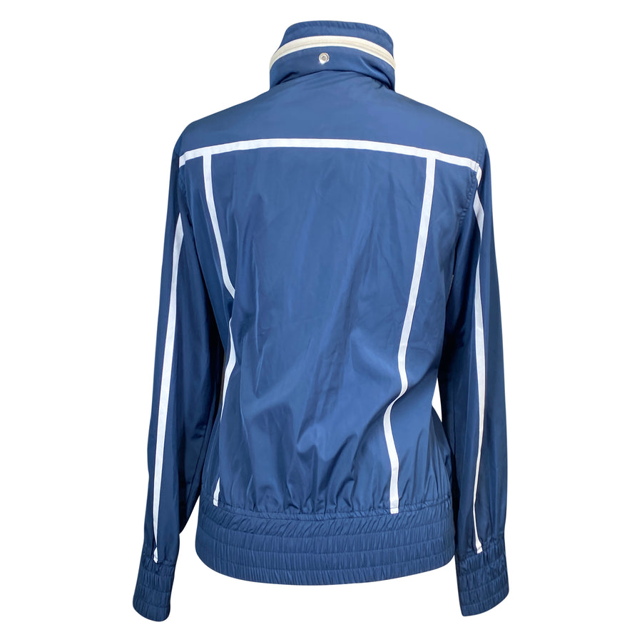 Back of Equiline Windbreaker in Navy/White