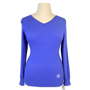 Essex Classics 'Trey' V-Neck Sweater in Cornflower Blue