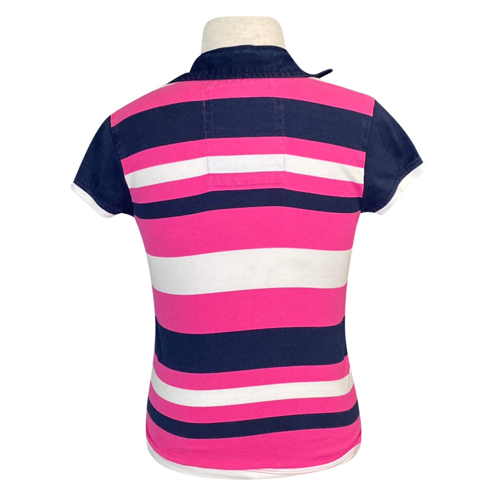 Back of Ariat Polo in Pink Stripe