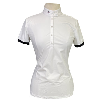 EGO7 Short Sleeve Polo Top in White