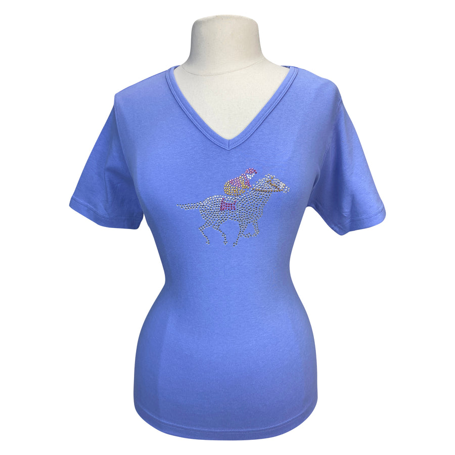 Equine Artwear Rhinestone Tee in Periwinkle 