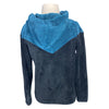 Back of Kingsland 'Nelia' Coral Fleece Jacket in Black/Teal