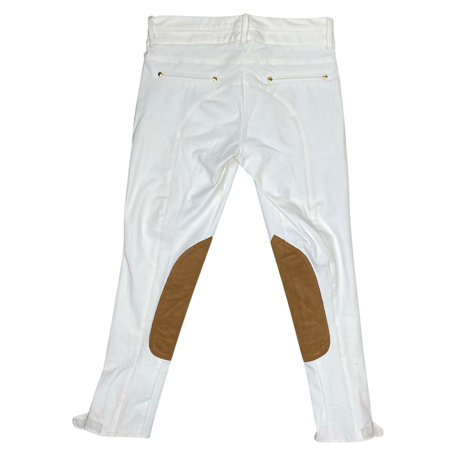 Back of Le Fash 'City' Breeches in White/Tan