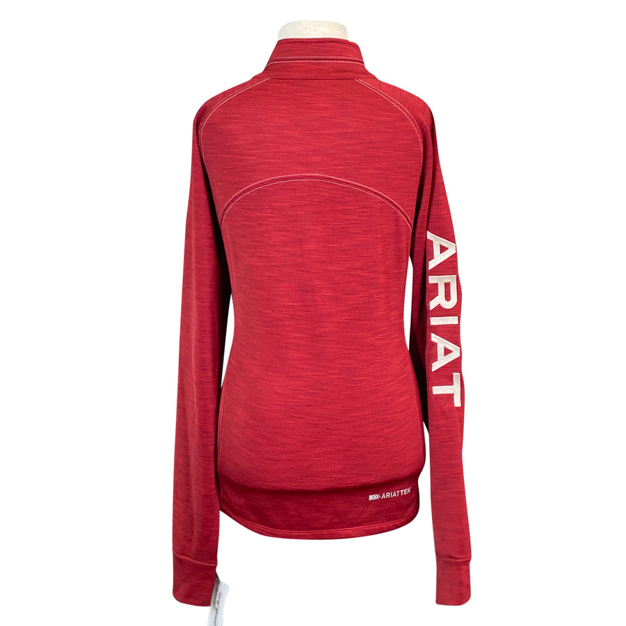 Back of Ariat Tek Cold Series Sweatshirt in Brick Red Heather