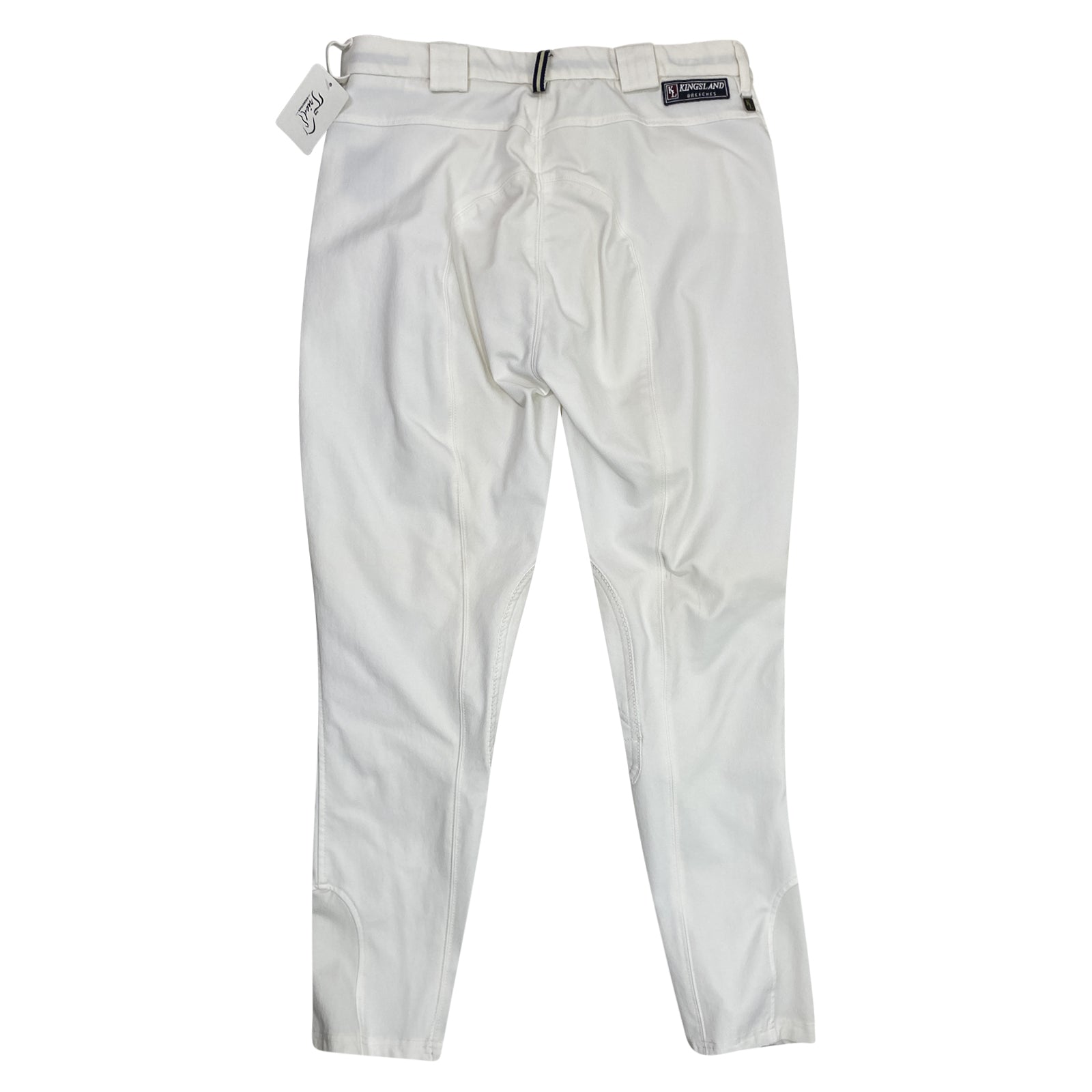 Back of Kingsland &#39;Kelly&#39; Knee Patch Breeches in White