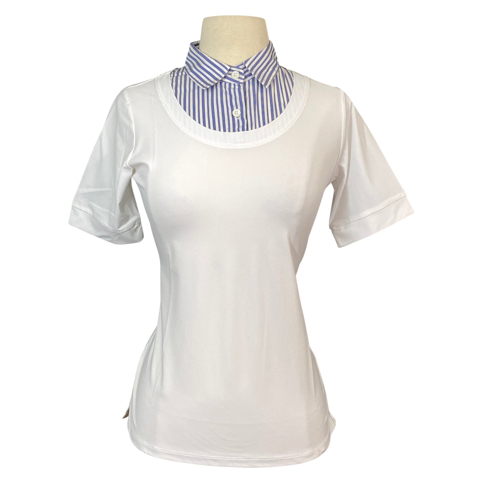 CALLIDAE The Practice Shirt in White w/ Fancy Stripe