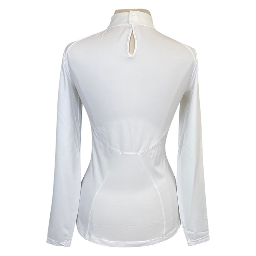 Back of Equiline 'Noemi' Competition Shirt in White