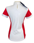Back of Equiline 'Heather' Competition Shirt in Fire Red 