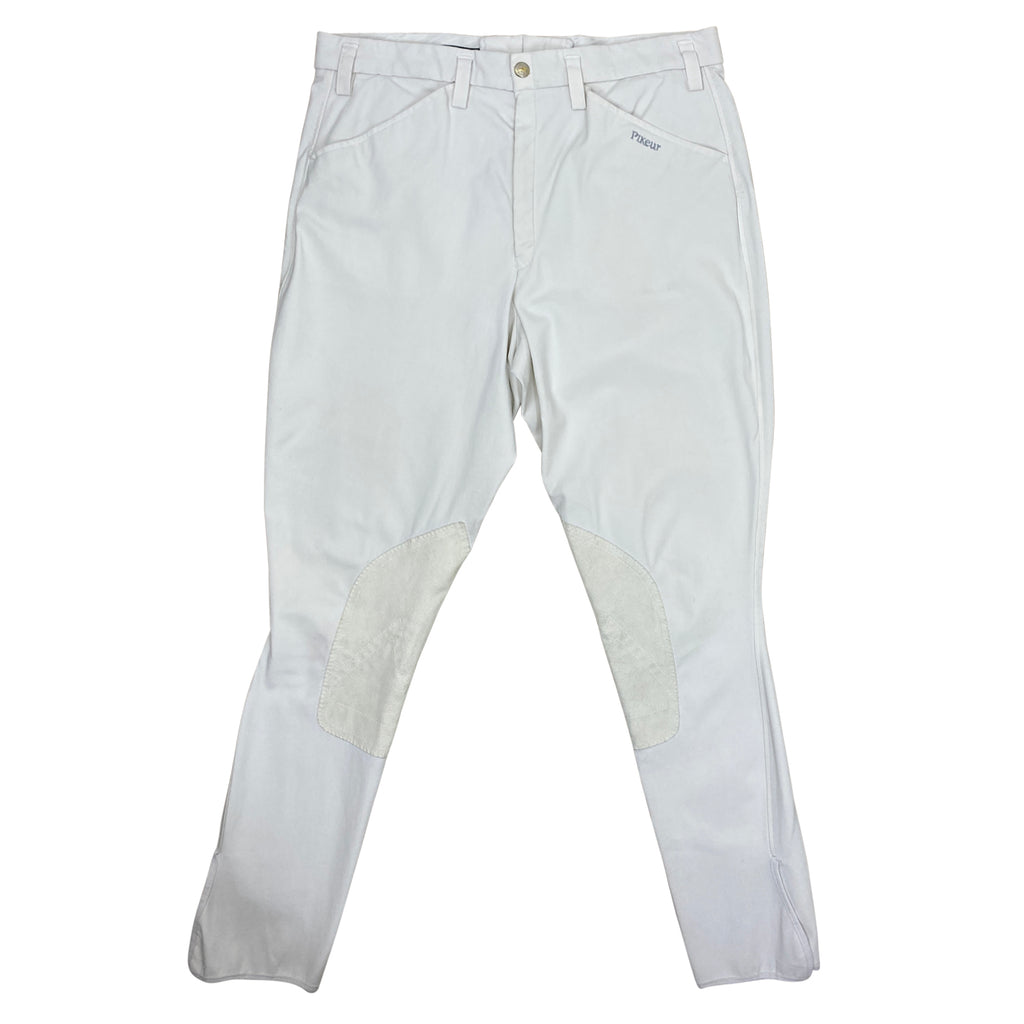 Pikeur Rodrigo Knee Patch Breeches in White - Men's 52 (US 36)