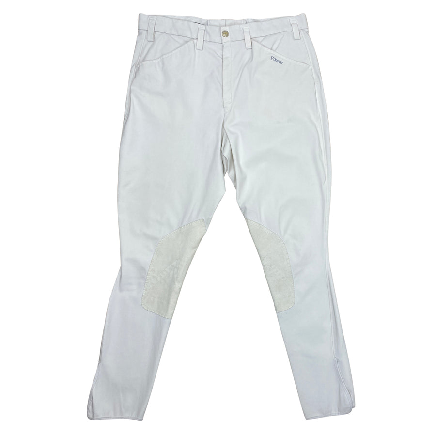 Pikeur Rodrigo Knee Patch Breeches in White - Men's 52 (US 36)