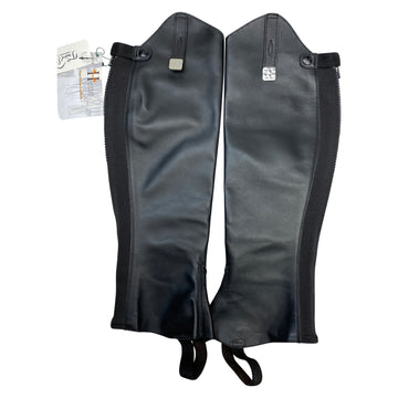 Huntley Equestrian Half Chaps in Black