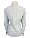 Back of Asmar Equestrian Show Shirt in White/Black