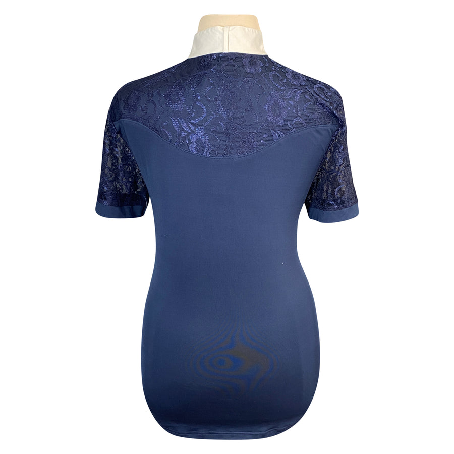 Back of Ovation 'Elegance' Show Shirt in Navy