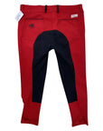 Back of SmartPak Piper Evolution Full Seat Breeches in Red/Black