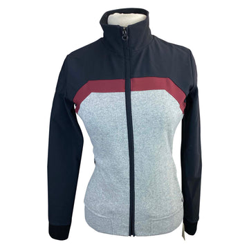Cavalleria Toscana Frame Line Sweater in Grey/Black/Burgundy
