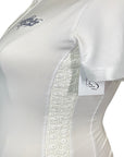 Detail of Equiline 'Page' Short Sleeve Show Shirt in White