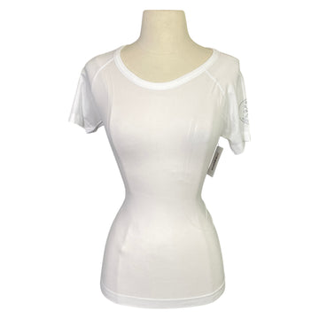 The Fit Equestrian Short Sleeve Seamless Schooling Top in White