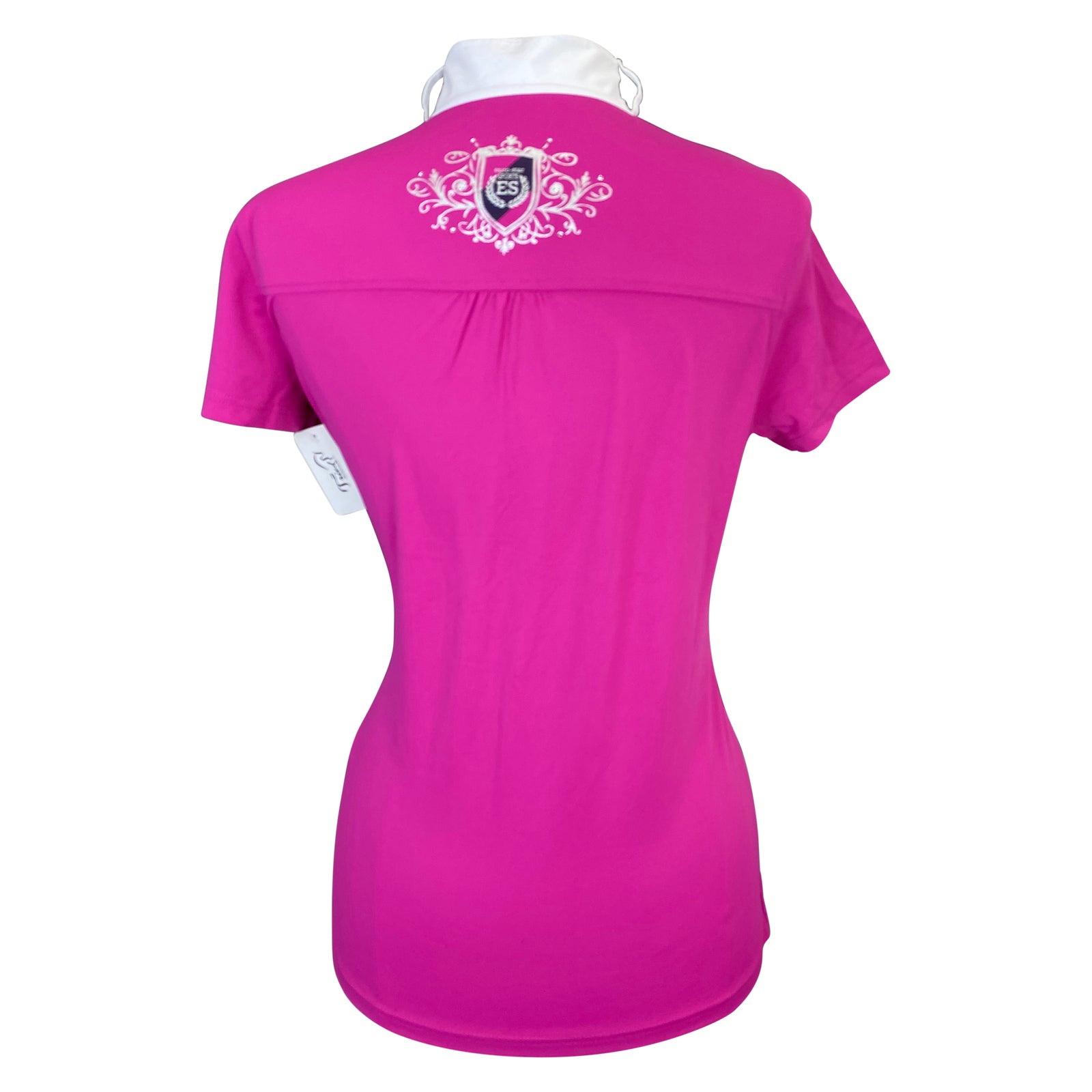 Back of Euro Star &#39;Hannah&#39; Competition Shirt in Hot Pink