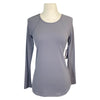 TKEQ Essential Relaxed Long Sleeve Top in Greystone