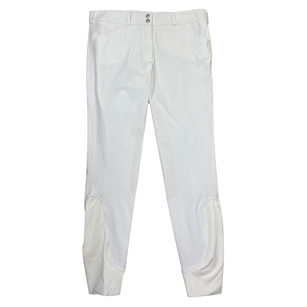 Dover Saddlery 'Beverly' Wicking Full Seat Breeches in White - Women's 30