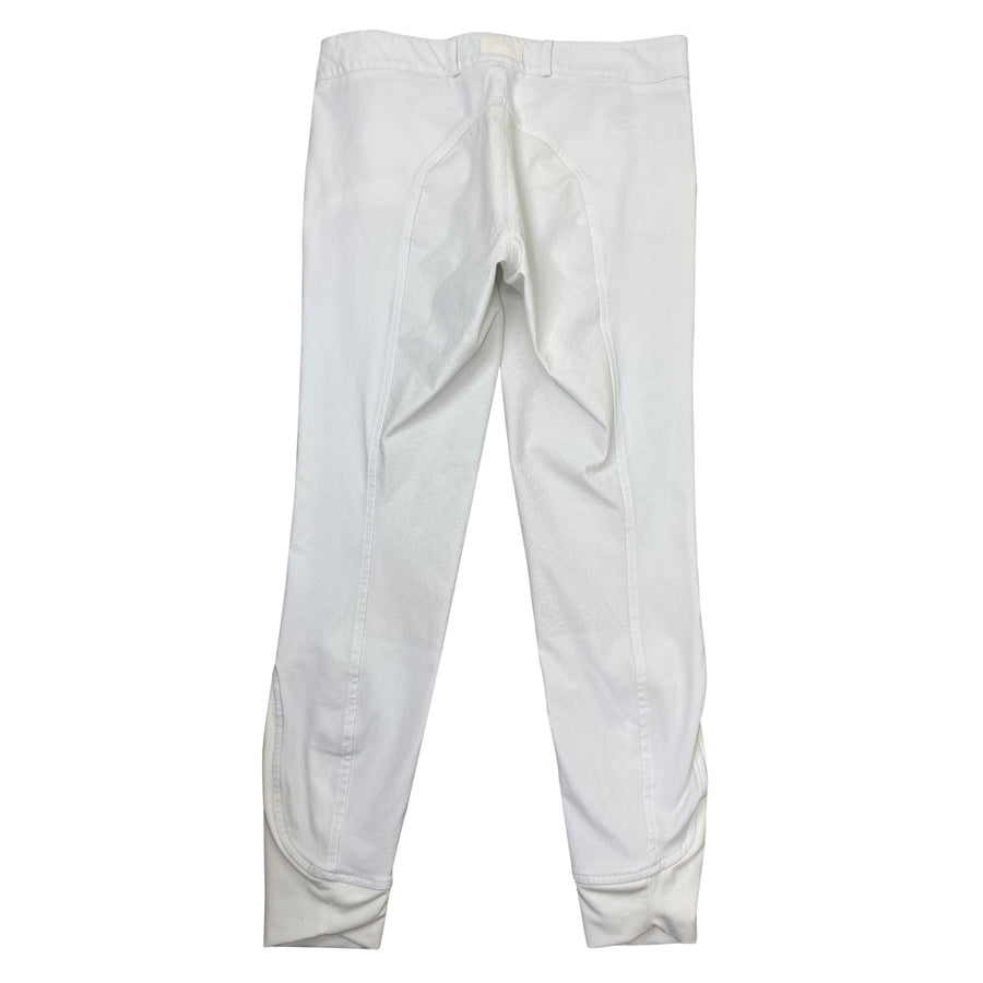 Dover Saddlery 'Beverly' Wicking Full Seat Breeches in White - Women's 30
