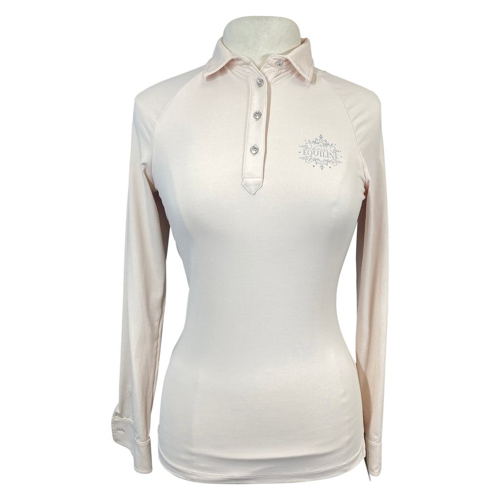 Equiline Long Sleeve Tech Polo Shirt in Blush
