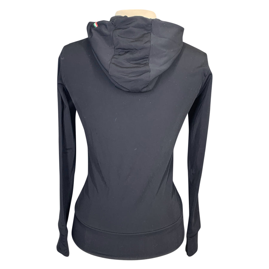 Back of For Horses Tech Zip-Up in Black