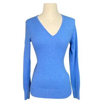 Asmar Equestrian 'Bailee' V-Neck Sweater in Sky