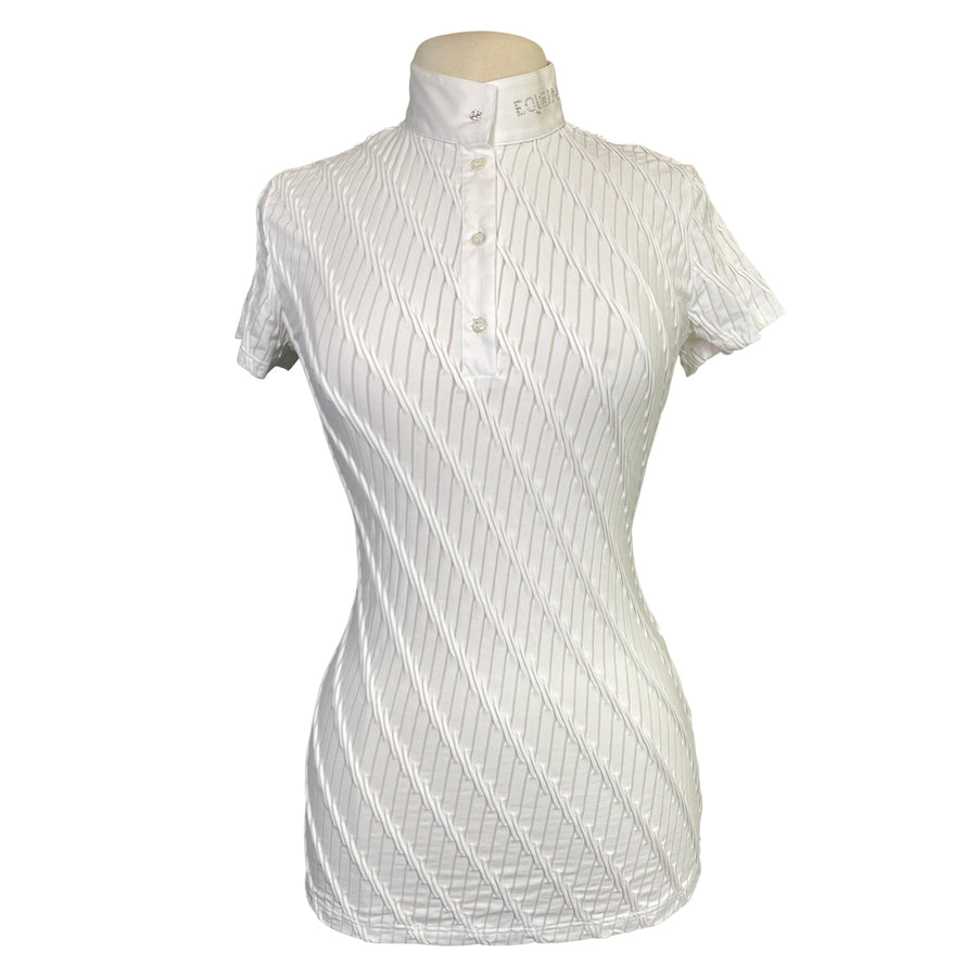 Equiline 'Mauve' Competition Polo in White