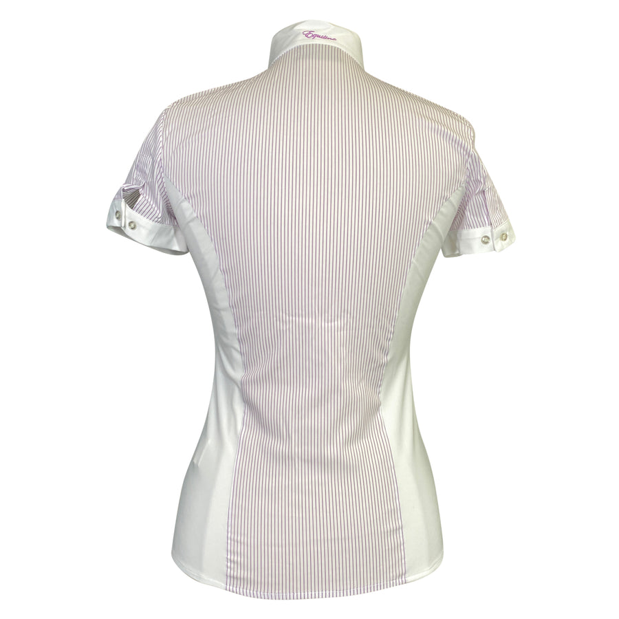 Back of Equiline 'Charlotte' Short Sleeve Show Shirt in Lilac