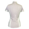 Back of Equiline 'Charlotte' Short Sleeve Show Shirt in Lilac