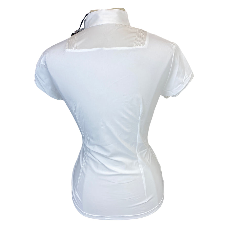 Back of Cavalleria Toscana Technical Bib Show Shirt in White