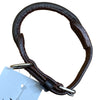 Rolled Leather Dog Collar in Dark Brown - 11.5"