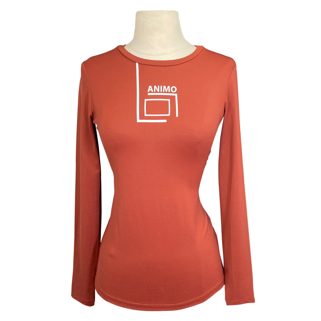 Animo 'Freya' Tech Jersey Crewneck  in Granato
