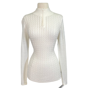 B Vertigo 'Ruth' Knitted 1/4 Zip Sweater in Vanilla