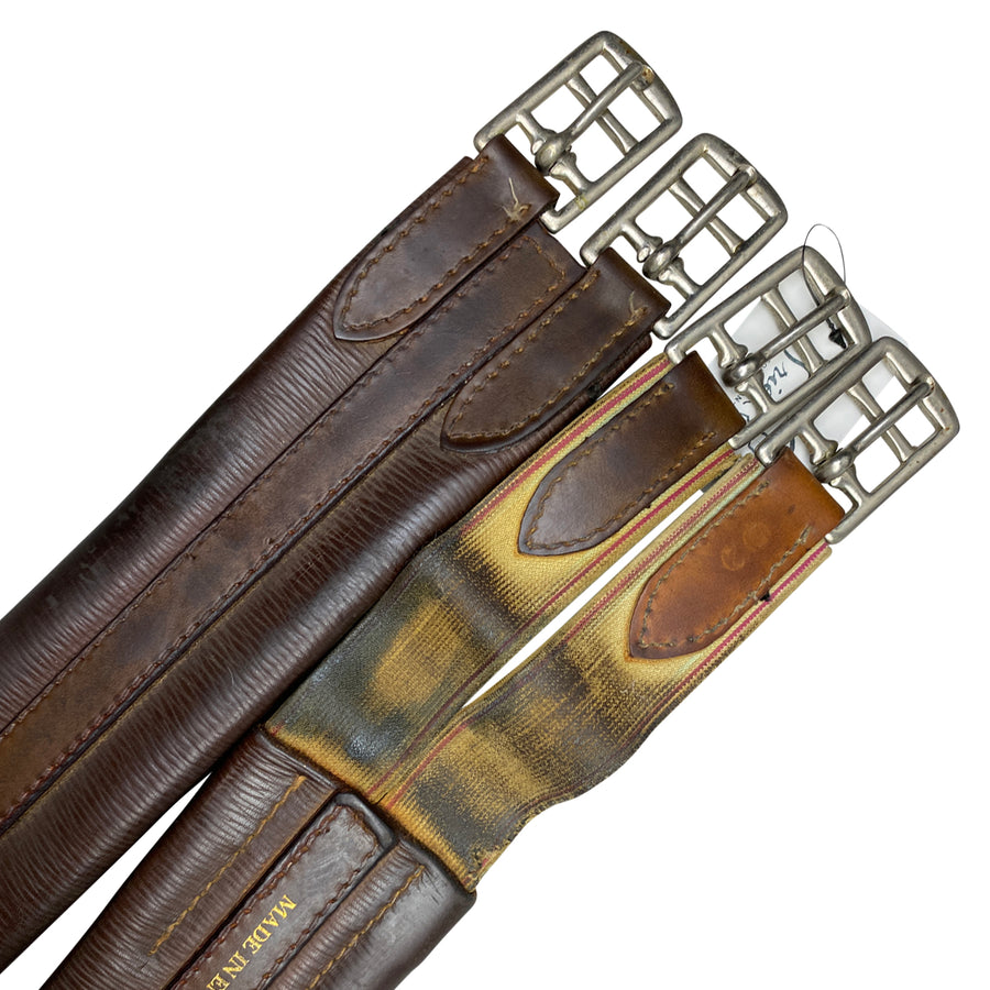 Detail of Single End Elastic Girth in Brown