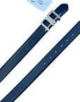 Alessandro Albanese Reversible Belt Leather in Navy/Teal 