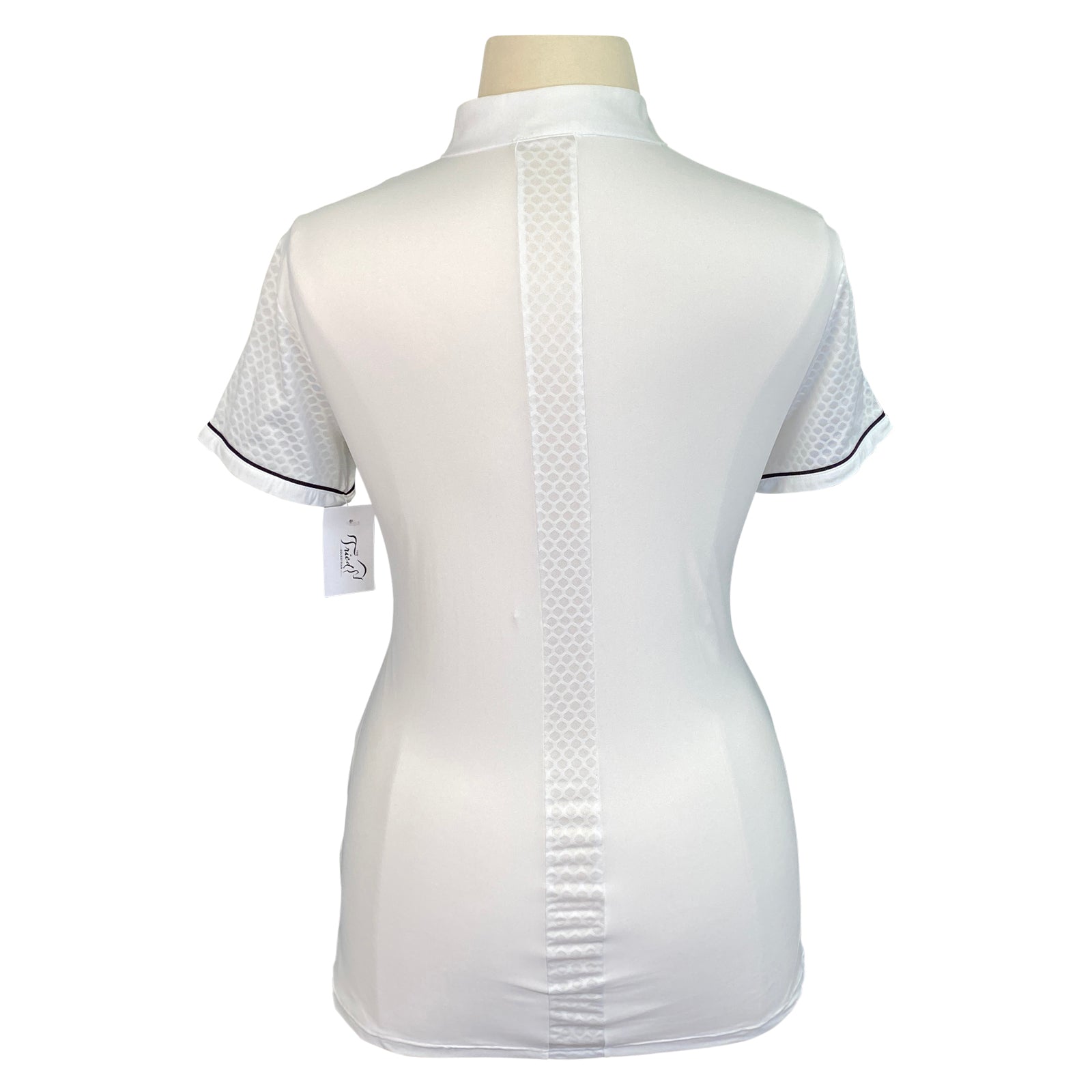 Back of Equiline 'Cresida' Show Shirt in White