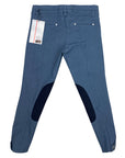 Back of Le Fash Denim 'City' Breeches in Blue/Navy