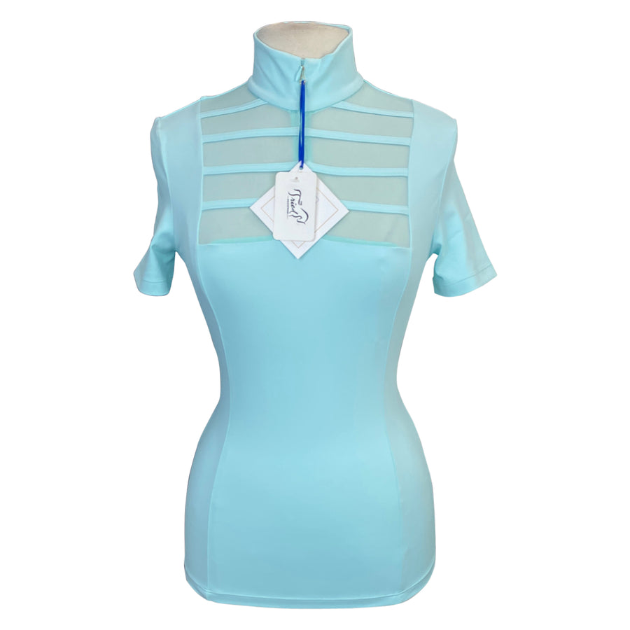Equisite 'Elaine' Show Shirt in Aqua