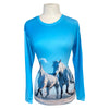 Front of Olly Wear 'Art x Sport' Crew Neck in Turquoise - Women's XS